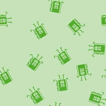 Textbook book character glyph vector seamless pattern Stock Illustration