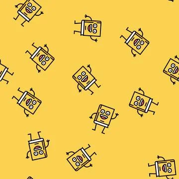 Textbook book character vector seamless pattern Stock Illustration