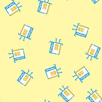 Textbook book character vector seamless pattern Stock Illustration