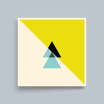 Textbook, Booklet or Notebook Mockup. Abstract geometric design. Vector. Stock Illustration