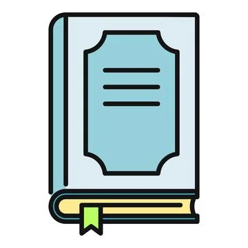 Textbook with bookmark representing education and learning Stock Illustration