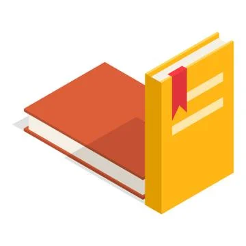 Textbook icon, isometric style 스톡 일러스트