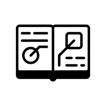 Textbook icon. study guide book, for parents to accompany studying at home. Stock Illustration
