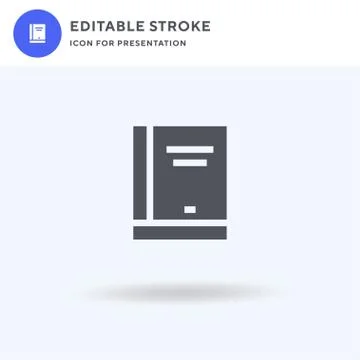 Textbook icon vector, filled flat sign, solid pictogram isolated on white, lo イラスト素材