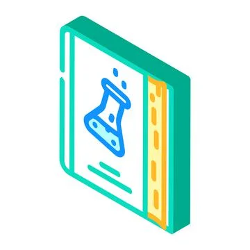 Textbook for noting lesson isometric icon vector illustration Stock Illustration