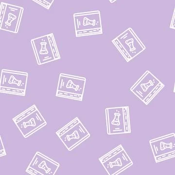 Textbook for noting lesson line vector seamless pattern Illustrazione stock