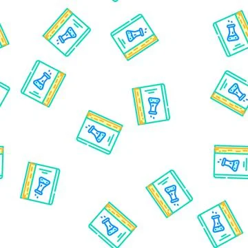 Textbook for noting lesson vector seamless pattern 스톡 일러스트