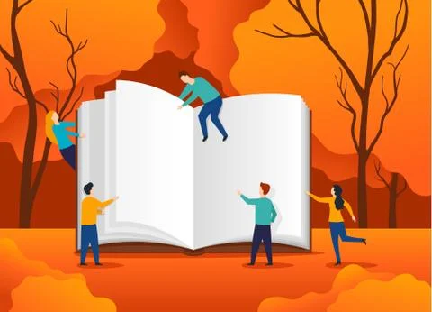 Textbook studying education Stock Illustration
