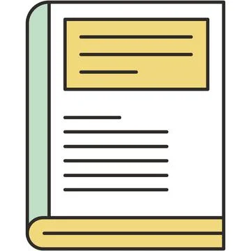 Textbook vector book icon illustration on white Stock Illustration