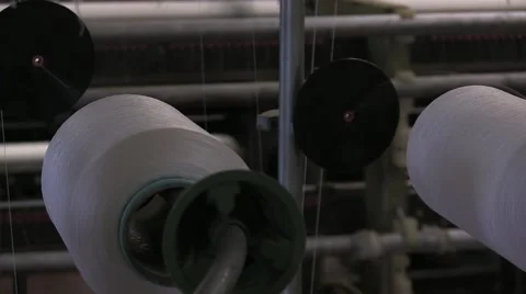 Textil factory, machines Stock Footage 46293147