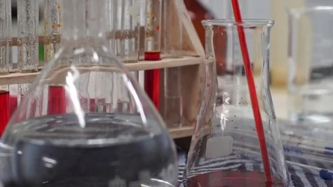 Textile analysis laboratory. Stock Footage 72589897