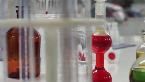 Textile analysis laboratory. Vídeo Stock 72589956