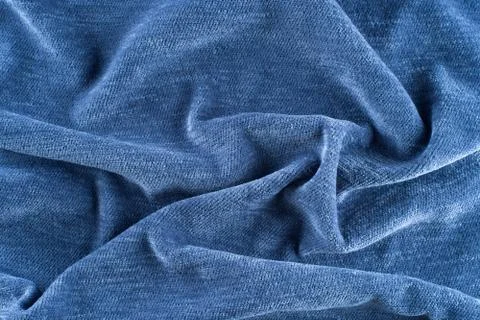 Textile and texture concept - close up of crumpled fabric background. Stock Photos