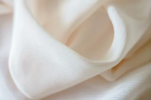 Textile and texture concept - close up of crumpled fabric background. Abstract Stock Photos