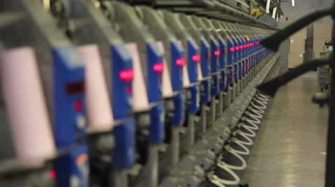 Textile automated loom Video stock 44716195