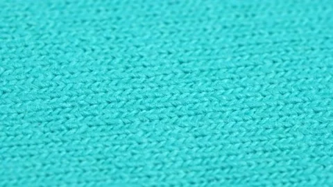 Textile background - blue cotton polyester fabric. Macro shoot Video stock 146111153
