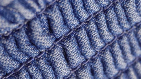 Textile background - blue denim. Slider macro Stock Footage 152552238