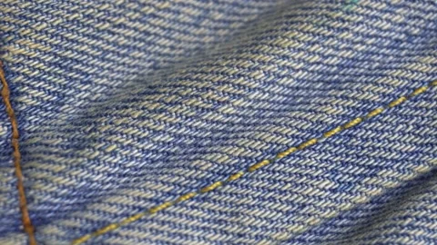 Textile background - blue denim. Slider macro Stock Footage 152855729