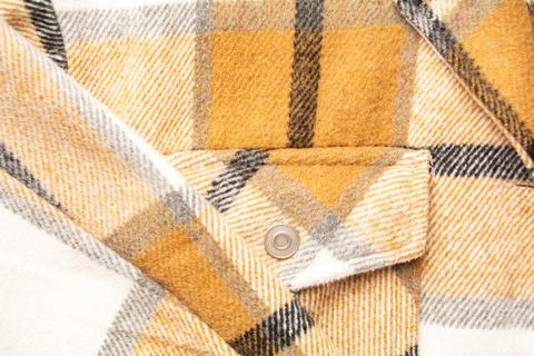 Textile background from cotton material. Checkered shirt Stock Photos