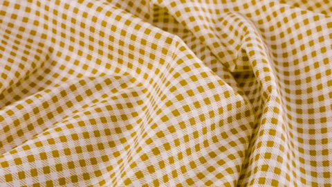 Textile background on the design theme, craft, handmade, patchwork, creativity  Stock Footage 293878824