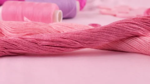 The textile background rotates on the display case.  Stock-Footage 290797169