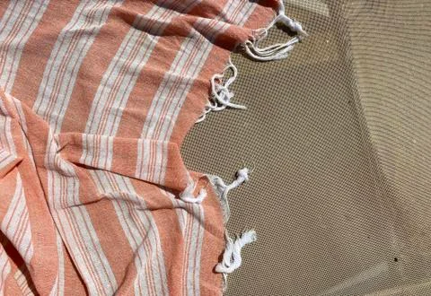 Textile background, selective focus Stock Photos