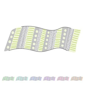 Textile boho rug vector cartoon graphic Stock Illustration