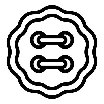 Textile button icon outline vector. Sewing equipment Stock Illustration
