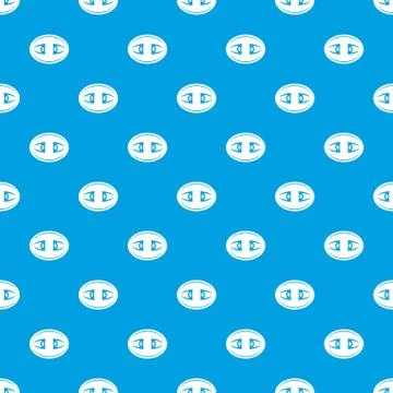 Textile button pattern seamless blue Illustrazione stock