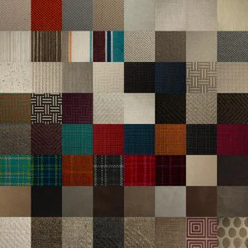 Textile chart with many color samples Stock Illustration