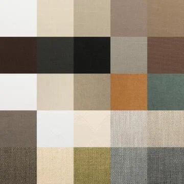 Textile chart with many color samples Stock Illustration
