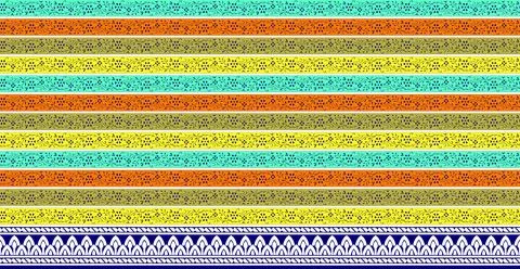 Textile chunri border multi colors. abstract multi color flower arrangement.. Illustrazione stock