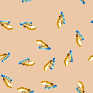 Textile cleaning dry cleaning isometric icon seamless pattern Stock Illustration