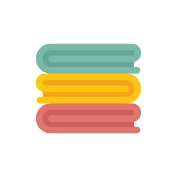 Textile cloth stack icon flat vector. Wool knit Stock Illustration