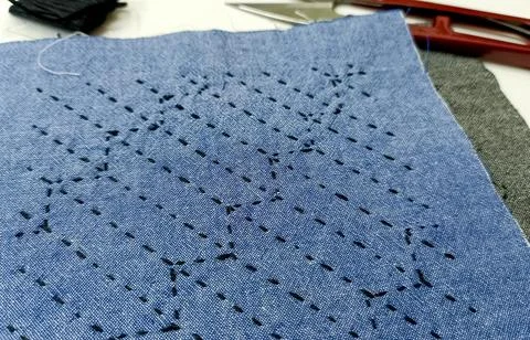 Textile Crafting Workspace. Stock Photos