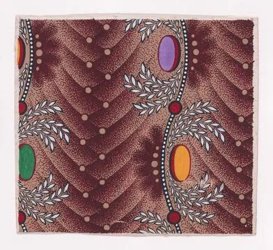 Textile Design with Alternating Vertical Stripes of Zig-Zagging Pearls Over.. 스톡 사진