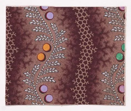Textile Design with Alternating Vertical Strips of Undulating Honeycomb Pat.. Stock Photos