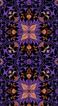 Textile design with floral textured elements Stock Illustration