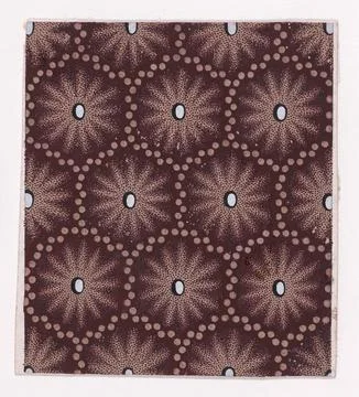Textile Design with a Honeycomb Pattern of Garlands of Dots and Pearls over.. Stock Photos