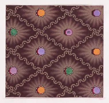 Textile Design with a Pattern of Seamless Lozenges Formed by a Undulating R.. Stock Photos
