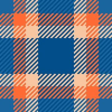 Textile design of textured plaid. Checkered fabric pattern swatch for shirt.. Stock Illustration
