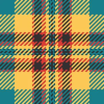 Textile design of textured plaid. Checkered fabric pattern swatch for shirt.. Stock Illustration