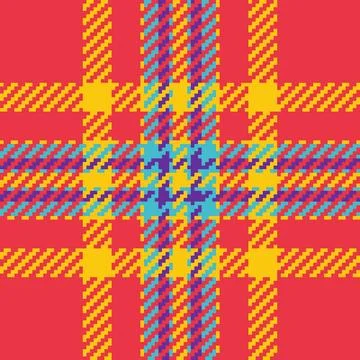 Textile design of textured plaid. Checkered fabric pattern swatch for shirt.. Stock Illustration