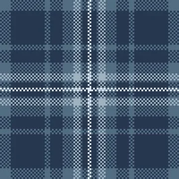 Textile design of textured plaid. Checkered fabric pattern swatch for shirt.. 库存插图