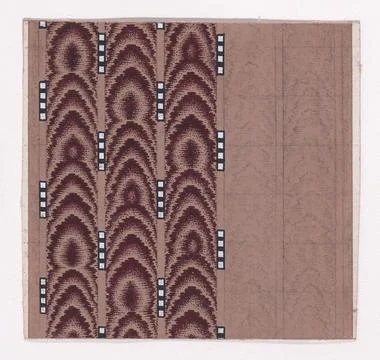 Textile Design of Vertical Stripes of Overlapping Scales Simulating Tie-Dye.. 스톡 사진