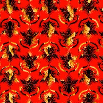 Textile digital fabric print patterns Stock Illustration