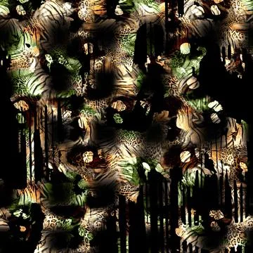 Textile digital fabric print patterns Stock Illustration