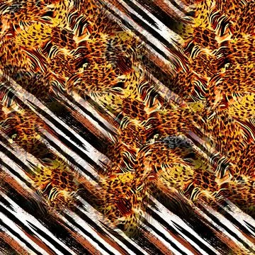 Textile digital fabric print patterns Stock Illustration
