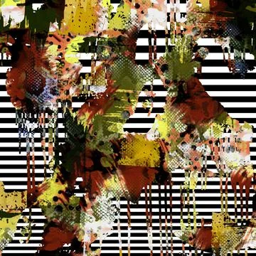 Textile digital fabric print patterns 스톡 일러스트