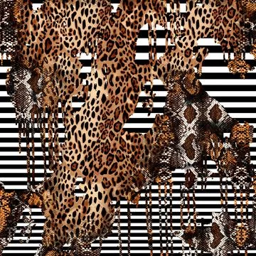 Textile digital fabric print patterns Stock Illustration